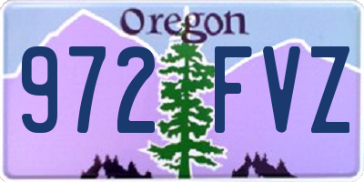 OR license plate 972FVZ