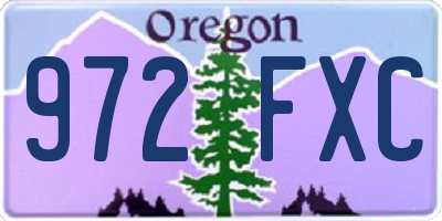 OR license plate 972FXC