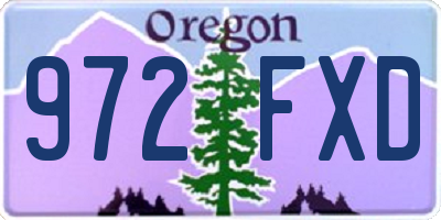 OR license plate 972FXD