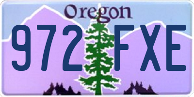 OR license plate 972FXE