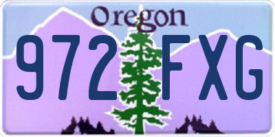 OR license plate 972FXG