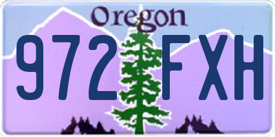 OR license plate 972FXH