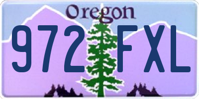 OR license plate 972FXL