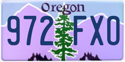 OR license plate 972FXO