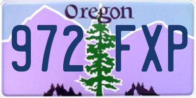 OR license plate 972FXP