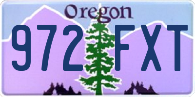 OR license plate 972FXT