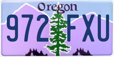 OR license plate 972FXU