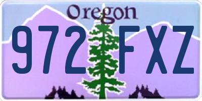 OR license plate 972FXZ