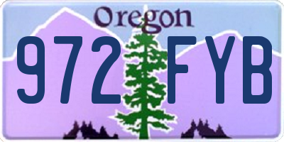 OR license plate 972FYB