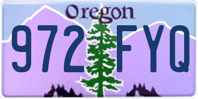 OR license plate 972FYQ