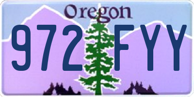 OR license plate 972FYY