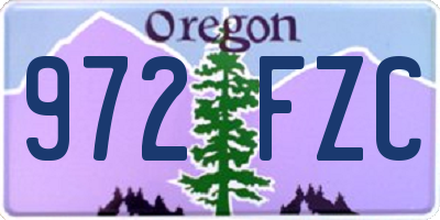 OR license plate 972FZC