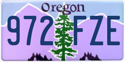 OR license plate 972FZE