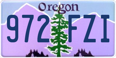 OR license plate 972FZI