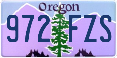 OR license plate 972FZS