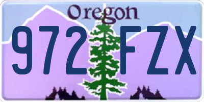 OR license plate 972FZX