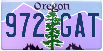 OR license plate 972GAT