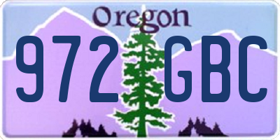 OR license plate 972GBC