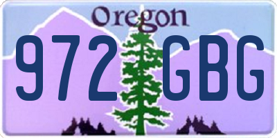 OR license plate 972GBG