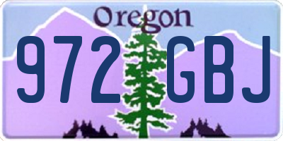 OR license plate 972GBJ