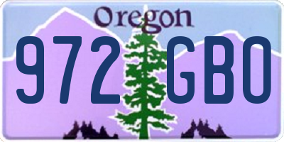 OR license plate 972GBO