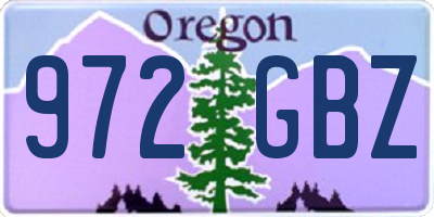 OR license plate 972GBZ