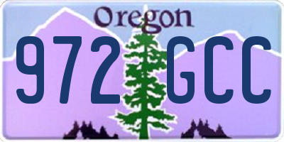 OR license plate 972GCC