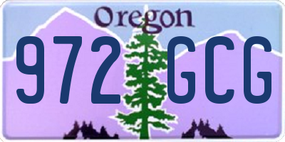 OR license plate 972GCG