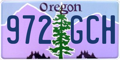 OR license plate 972GCH