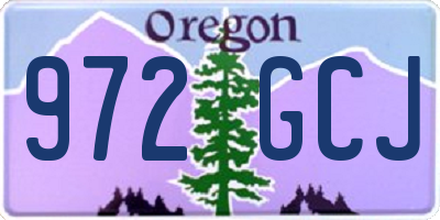 OR license plate 972GCJ