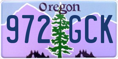 OR license plate 972GCK