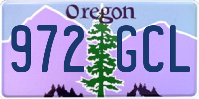 OR license plate 972GCL