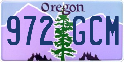 OR license plate 972GCM