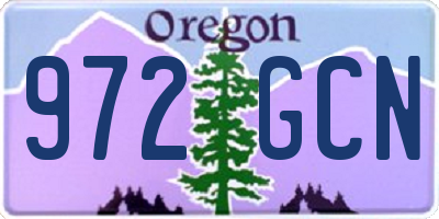 OR license plate 972GCN