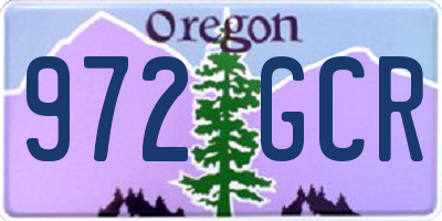 OR license plate 972GCR