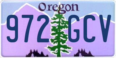 OR license plate 972GCV