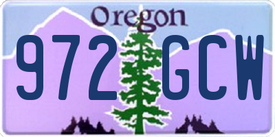 OR license plate 972GCW