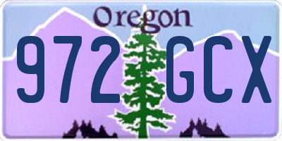 OR license plate 972GCX