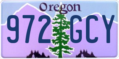 OR license plate 972GCY