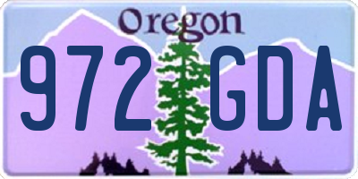 OR license plate 972GDA