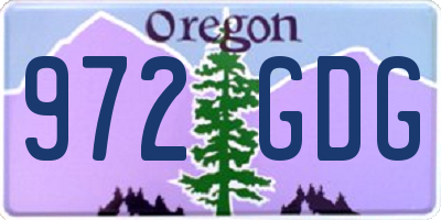 OR license plate 972GDG