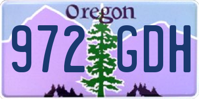 OR license plate 972GDH