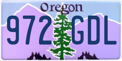OR license plate 972GDL