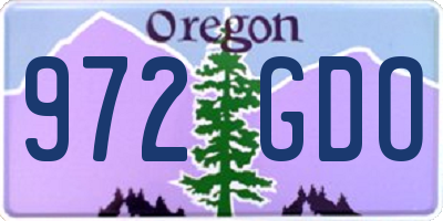 OR license plate 972GDO