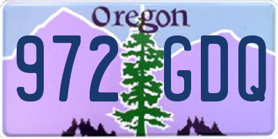 OR license plate 972GDQ