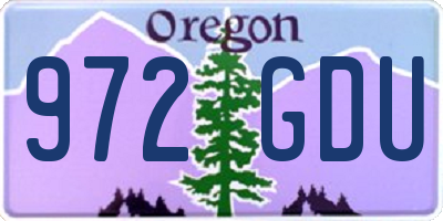 OR license plate 972GDU