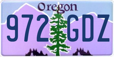 OR license plate 972GDZ