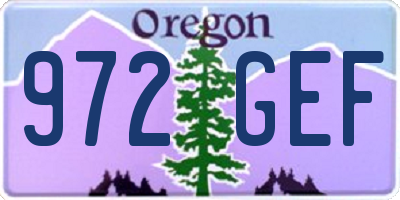 OR license plate 972GEF