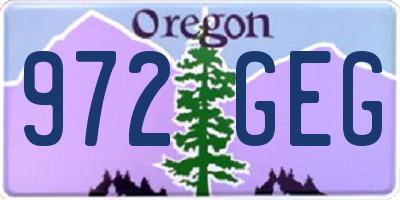 OR license plate 972GEG