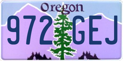 OR license plate 972GEJ
